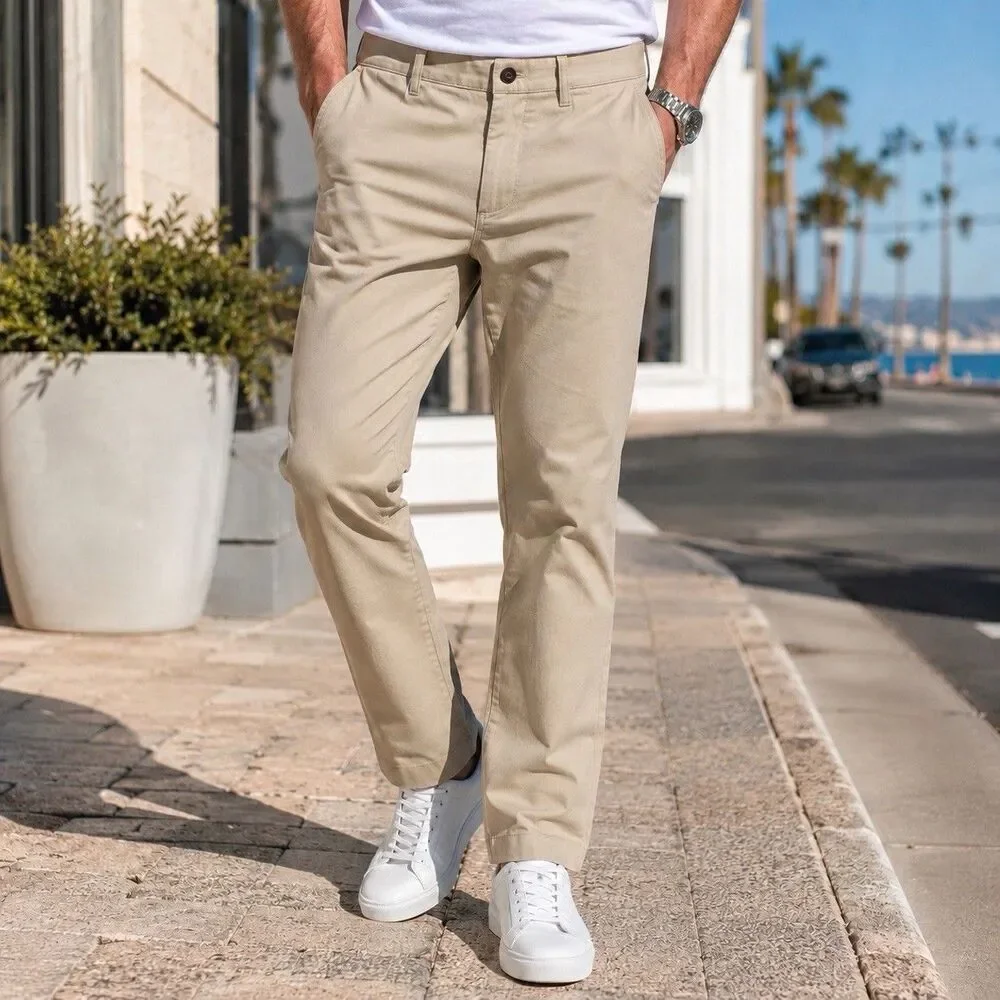J Crew Chino Pants Mens 31x30 Khaki Stretch Slim TruTemp365 Lightweight CO402